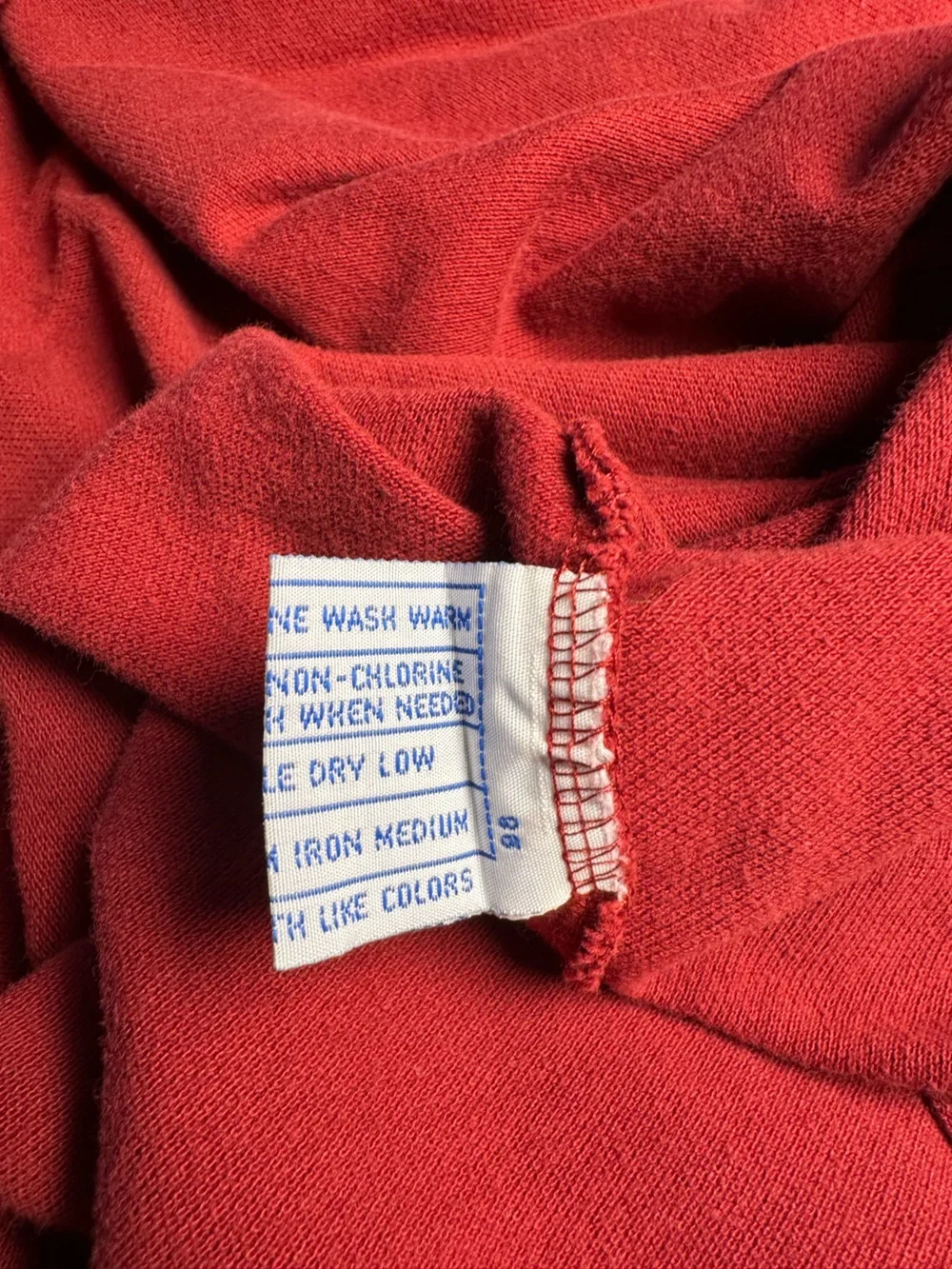 Vintage Polo Ralph Lauren Mens XL Red Long Sleeve Polo Shirt 100% Cotton Pony
